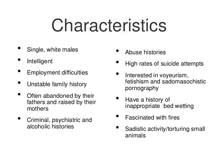 What are the 14 traits of a serial killer?